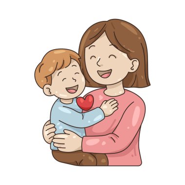 Anne, çocuğa sarılmak rahatlığı, sıcaklığı ve duygusal bağı simgeler..