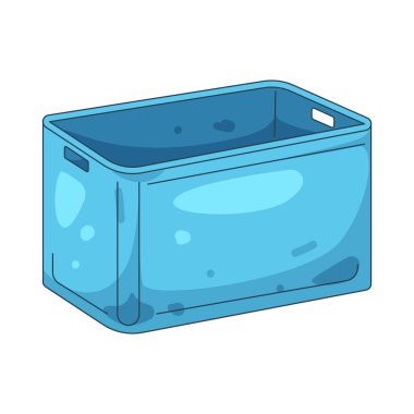 Plastik bir depolama konteynırı ev veya sanayi ürünlerini düzenlemek ve depolamak için kullanılır.