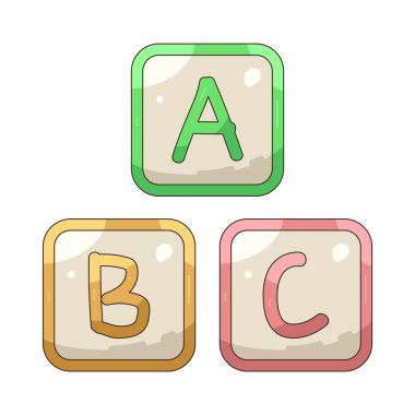 ABC bloğu temel harf ve dil öğrenmenin sembolüdür..