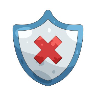 Engellenmiş kalkan, erişimi veya değişimi engelleyen güvenlik korumasını temsil ediyor.