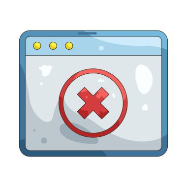 Engellenmiş web sitelerine veya çevrimiçi içeriğe kısıtlı erişimi temsil ediyor.