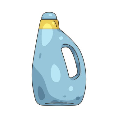 Deterjan şişesinde bulaşık yıkamak için temizlik sıvısı bulunur..