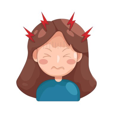 Baş ağrısı baş ağrısını ya da sıklıkla hastalığa veya yorgunluğa bağlı baskıyı sembolize eder..