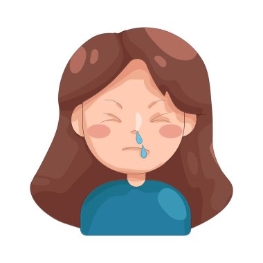 Burun akışı genel soğuk algınlığı, burun tıkanıklığı ve hafif solunum hastalıklarını simgeler..