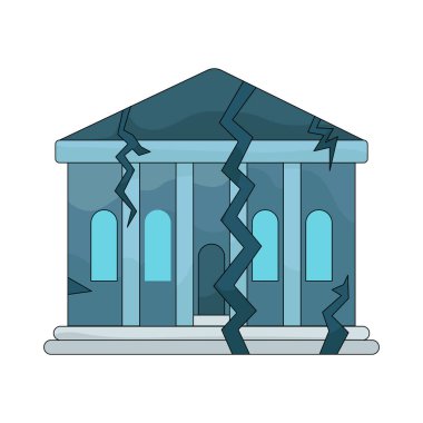 Bozuk bir banka, iflası, finansal çöküşü ya da ağır para kaybını simgeler..