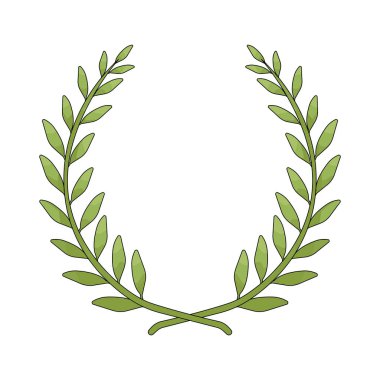 Defne çelengi onur, zafer ve akademik mükemmelliği temsil eder..