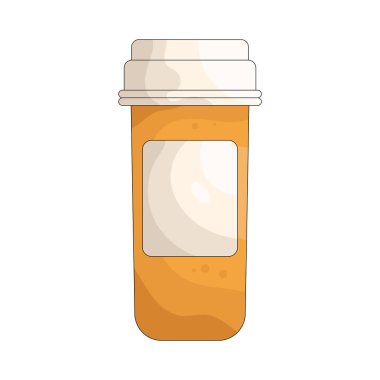 İlaç şişesi şeker hastalığı ilaçlarını güvenli bir şekilde depolamak için kullanılan etiketli bir konteynırdır..