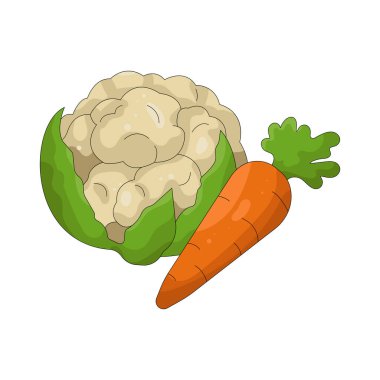 Karnabahar ve havuç, şeker hastalığı olan insanlar için dengeli beslenmeyi destekleyen sağlıklı sebze seçeneklerini temsil eder..