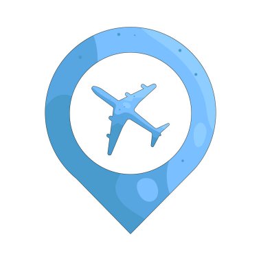 Havaalanı konumu haritada bir hava taşıma merkezinin yerini gösteriyor..