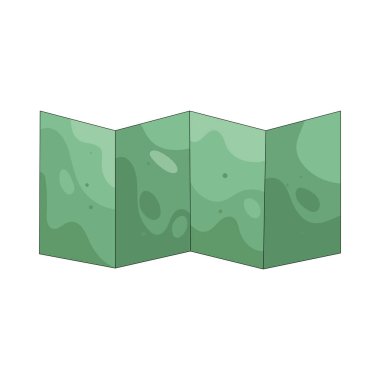 Katlanmış bir harita seyahat ve keşif için kullanılan geleneksel kağıt navigasyonunu temsil eder.