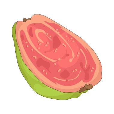 Kırmızı guava yeşil derili ve küçük yenilebilir tohumlarla dolu canlı pembe-kırmızı etli güzel kokulu bir tropikal meyvedir..