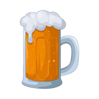 Bir bira bardağı neşeli kadeh kaldırmaları ve arkadaşlar arasında kahkahaları simgeler..