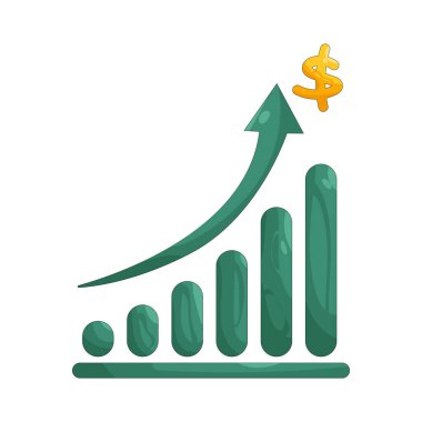 Para büyümesi zaman içinde artan gelir, kar ve mali genişlemeyi simgeler.
