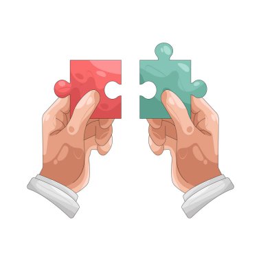 Bulmaca parçaları farklı elementleri birleştirerek birleşik bir çözüm oluşturan entegrasyon stratejilerini temsil eder..