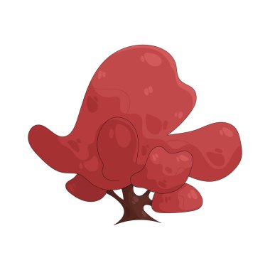 Kırmızı ağaç, tutku, enerji ve sonbahar yapraklarının canlı renklerini temsil eder..