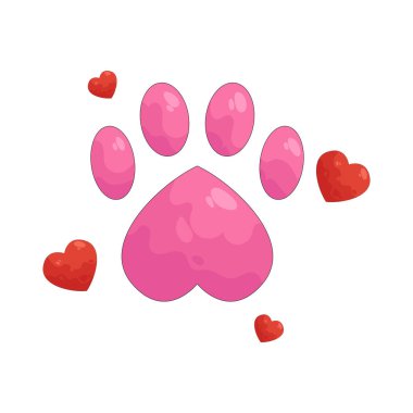 Yürekli bir pençe, evcil hayvanlarla sahipleri arasındaki koşulsuz sevgi ve sadakati sembolize eder..
