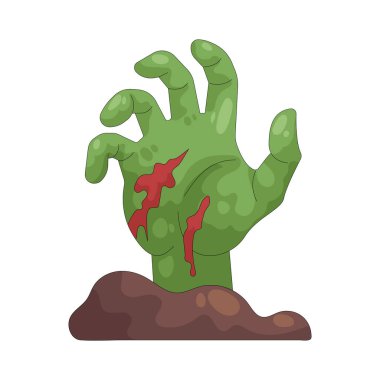 Zombi eli yerden yükselen ürkütücü bir eldir. Korku ve Cadılar Bayramı 'nın ölümsüz temasını sembolize eder..