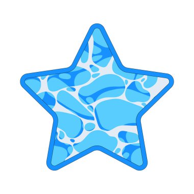 Bir yıldız su dalgası, suya nazik dalgalarla yansıyan bir yıldızı gösterir, sakinliği ve yansımayı simgeler..