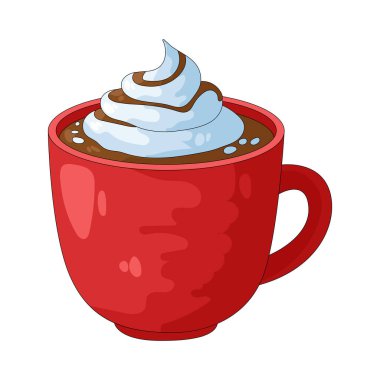 Krem şantili sıcak çikolata kremalı sıcak bir içecektir. Soğuk Noel gecelerinde eğlenmek için mükemmeldir..