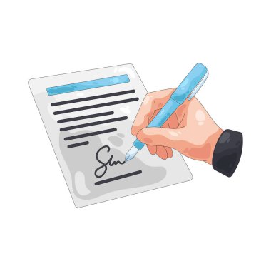 Belgenin imzalanması, anlaşma ve rıza belgesinin resmi olarak onaylanması anlamına gelir..