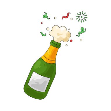 Şampanya kutlamayı, başarıyı ve geleneksel geceyarısı neşesini temsil eder..