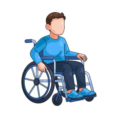 Tekerlekli sandalyedeki engelli kişi, bağımsızlık ve günlük hareket için tekerlekli sandalye kullanan bireyleri temsil eder..