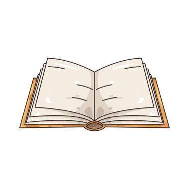 Açık bir kitap bilgiyi, okumayı ve öğrenmeyi sembolize eder..