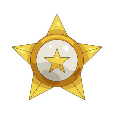 Altın yıldız rozeti onuru, erdemi ve saygınlığı simgeler..