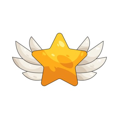 A glossy yellow star with wings represents achievement, success, and reaching new heights.