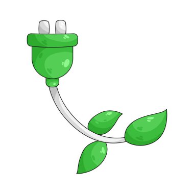 Yeşil enerji dolgusu temiz ve yenilenebilir elektrik kaynaklarına olan bağlantıyı temsil eder.