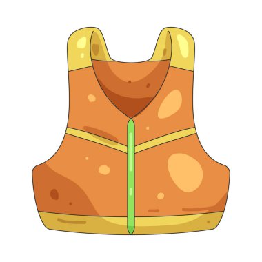 Turuncu güvenlik yeleği, inşaat veya kazaya eğilimli bölgelerde işçi güvenliğini artırmak için giyilen yüksek görüşlü koruyucu giysiyi sembolize ediyor.