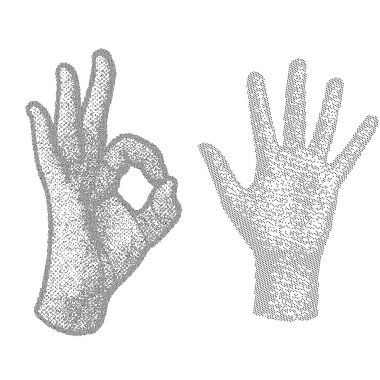 Retro Etkilenmiş El Sembolleri Klasik İşleme Sanatı Vektörünü Ayarla.