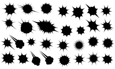 Grunge Boya Sıçratma ve Mürekkep Biçimi Koleksiyonu. Soyut Sıçrama ve Dağınık Döküm Simgeleri.