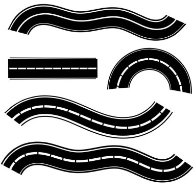 Modüler Şehir Caddesi Yol Yapıcı Şehir Trafik Düzeni Vektör Elementleri.