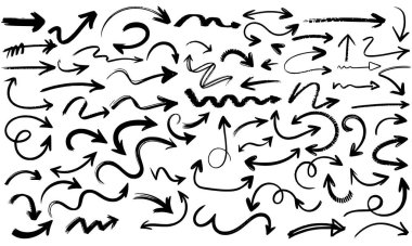 El yapımı Ok Vuruşu Simgeleri Yaratıcı Yön ve Yönlendirme Sembolleri.