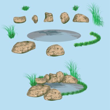 Göl kenarındaki taş