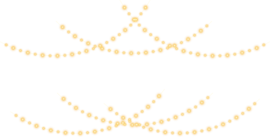 Vektör çelenkler ve sarı ışıklar şeffaf bir arkaplanda parlıyor. Şenlikli ışık zinciri, vektör illüstrasyonu