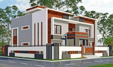 Modern evin 3 boyutlu tasarımı