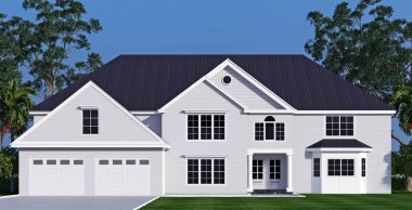 Modern bir evin 3 boyutlu tasarımı