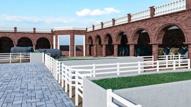 Modern bir evin 3 boyutlu tasarımı