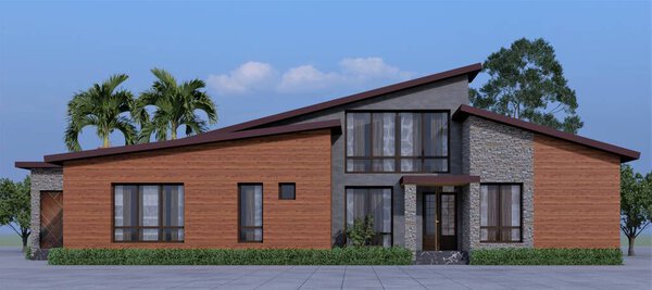 3 d рендеринг дома на белом фоне