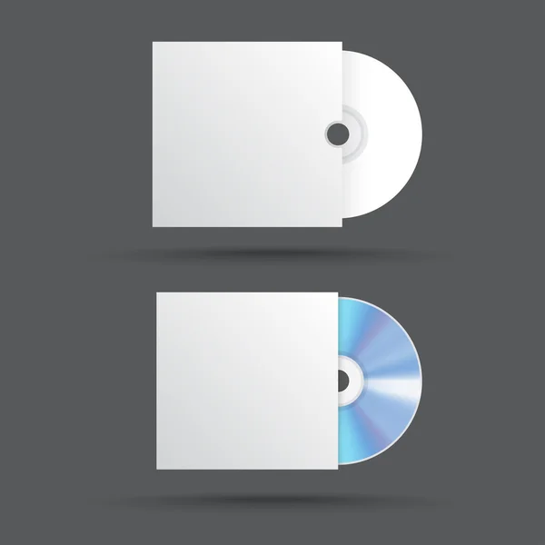 Vector tom kompakt disk. CD mock upp — Stock vektor