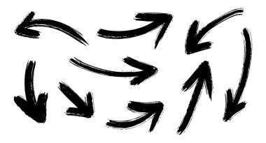 Çeşitli el yapımı oklar. Vektör illüstrasyonu