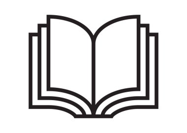 opened book icon isolated. Vector illustration