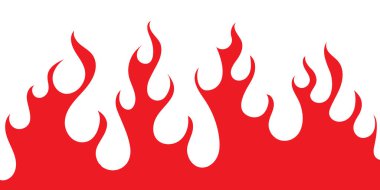 Yaratıcı projeler veya arka plan kullanımı için parlak kırmızı alev grafik tasarımı. Vektör illüstrasyonu