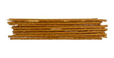 Bir grup gevrek çubuk kraker düzgünce dizildi.