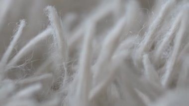 Karmaşık detaylarla beyaz iplikleri kapatın. Yüksek kalite 4k görüntü