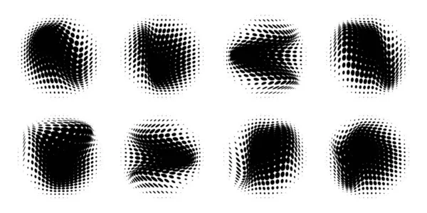 Yarım tonluk nokta çalışması soyut sıvı gradyan elementler. Vektör illüstrasyonu