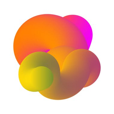 Üç boyutlu Soyut Akışkan Gradyan Spiral Şekil. Vektör illüstrasyonu