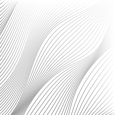 Tek renkli kıvrımlı çizgiler beyaz zemin üzerinde dinamik, akışkan bir dalga deseni oluşturur.